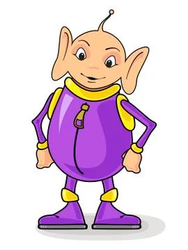 Funny alien Stock Illustration