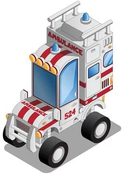 Funny ambulance. Stock Illustration