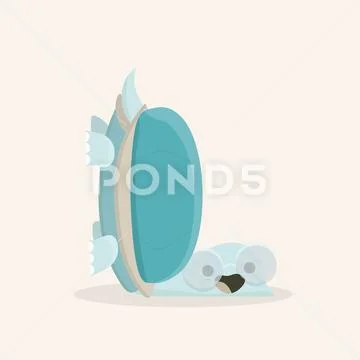 Funny and cute happy turtle. Stock Illustration