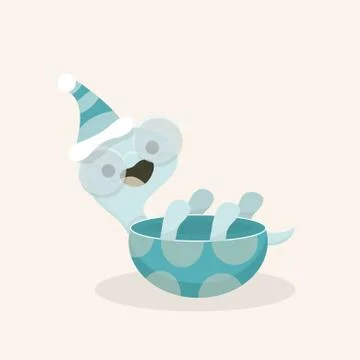 Funny and cute happy turtle. Stock Illustration