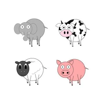 Funny animal Stock Illustration