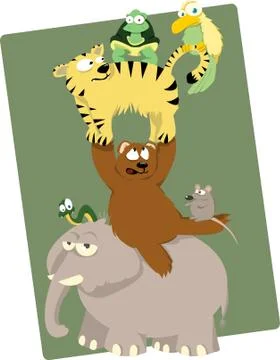 Funny animals Stock Illustration