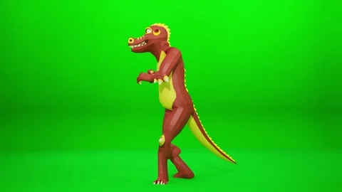 Funny Animated Crocodile Dance Performance Stock Footage 322744766