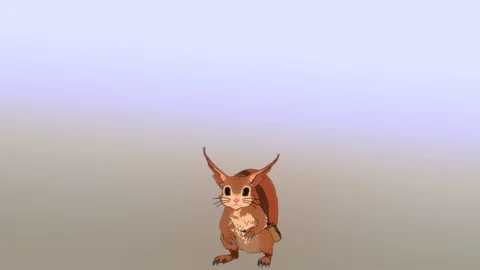 Funny Animated Squirrel with alpha channel. Stock Footage 88328477