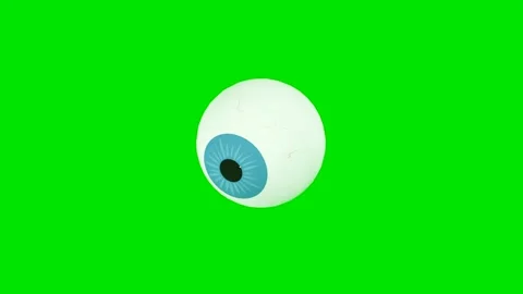 Funny animation of a spinning eyeball or eye looking around. Halloween concept Stock Footage 257413052