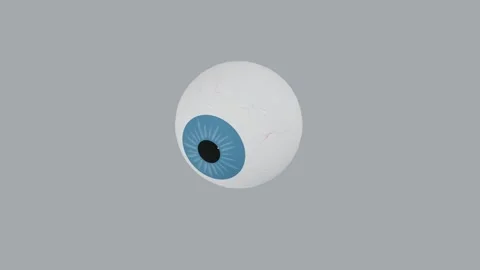 Funny animation of a spinning eyeball or eye looking around. Halloween concept Stock Footage 266153331