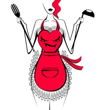 Funny apron Stock Illustration