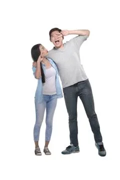 Funny Asian Couple Stock Photos