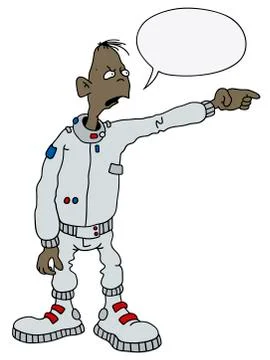 Funny astronaut Stock Illustration