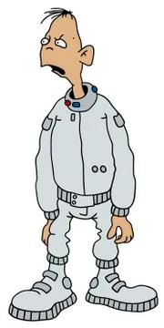 Funny astronaut Stock Illustration