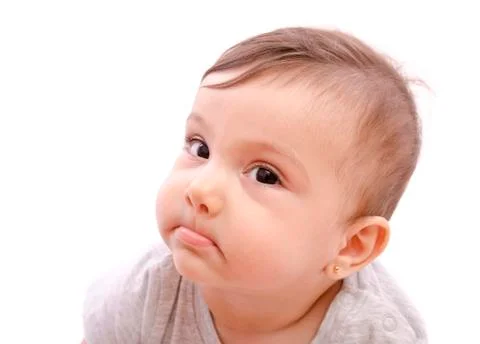 Funny baby expression Stock Photos