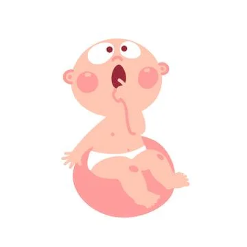 Funny baby. Stock Illustration
