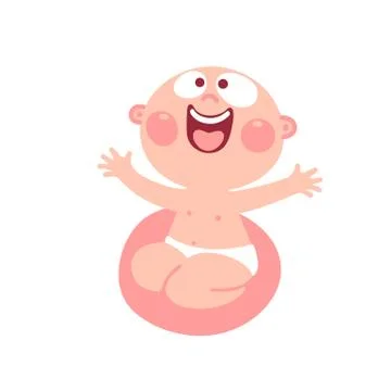 Funny baby. Stock Illustration