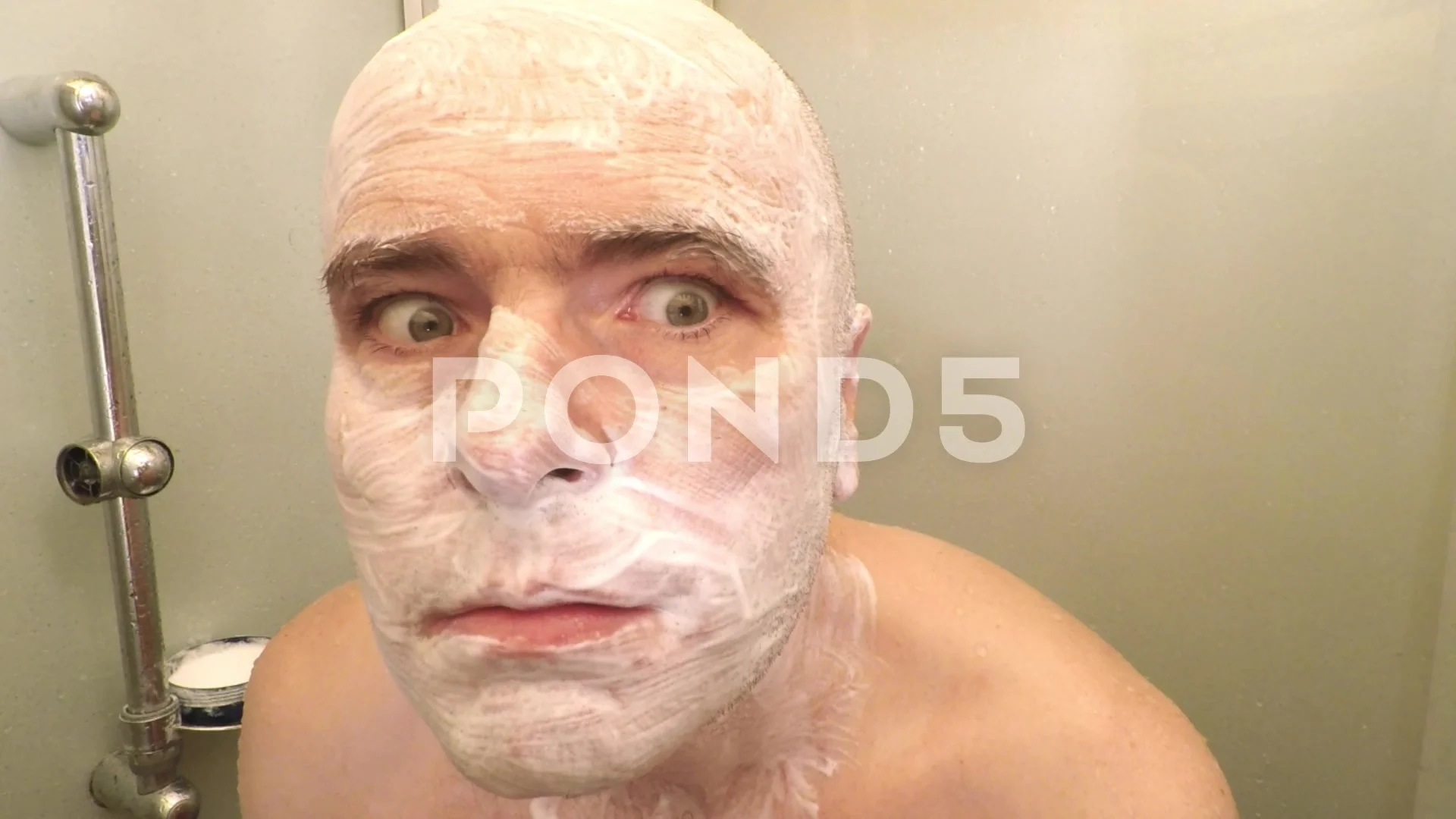 Funny bald man. | Stock Video | Pond5