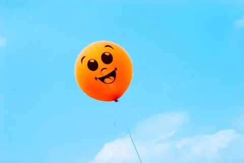 Funny balloon in the sky Stock Photos