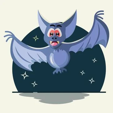 Funny bat design vector illustration Stock Illustration