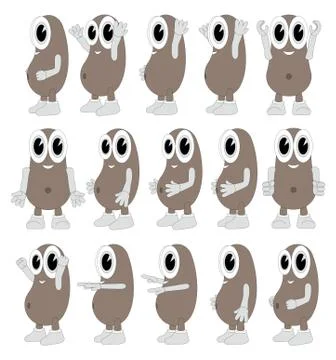 Funny beans collection Stock Illustration