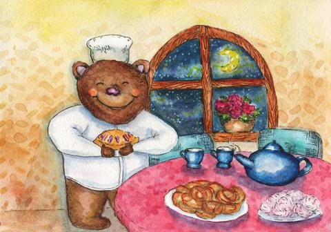 Funny bear Stock Illustration