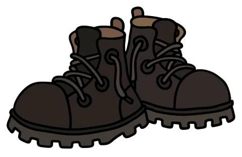 Funny black boots Stock Illustration