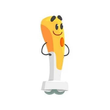 Funny blender character with smiling face, humanized home electrical equipment Stock Illustration