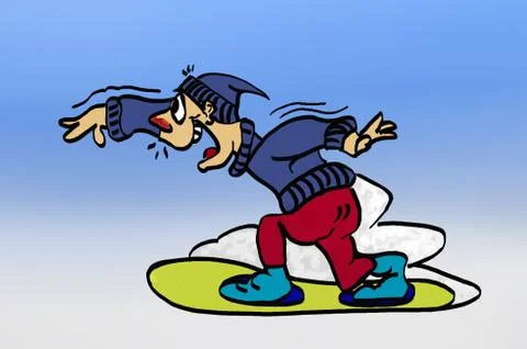 Funny Boarder Stock Illustration
