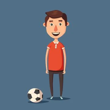 Funny boy, cute character. Vector cartoon illustration Stock Illustration