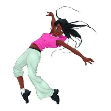 Funny breakdancer. Stock Illustration