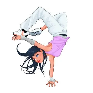 Funny breakdancer. Stock Illustration