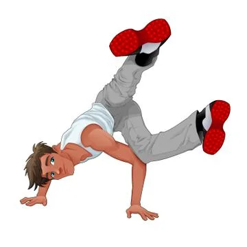 Funny breakdancer Illustrazione stock