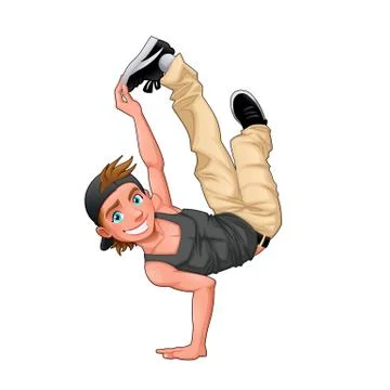 Funny breakdancer. Stock-Illustration