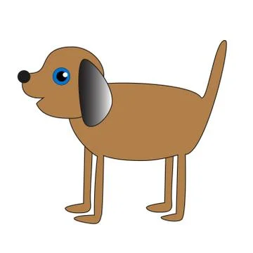 Funny brown dog. Stock Illustration