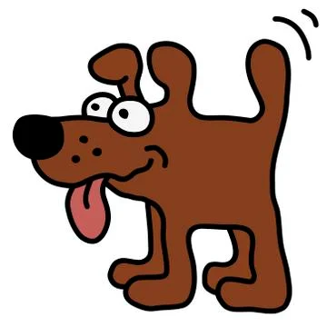 The funny brown dog Stock Illustration