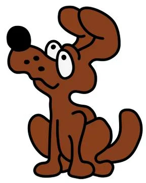 The funny brown dog Stock Illustration