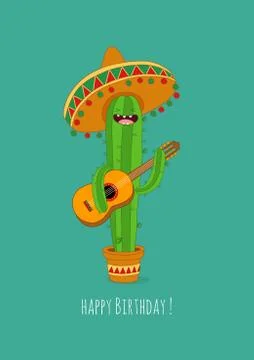 Funny cactus stickers. Vector illustrations can be used as a sticker. Stock Illustration