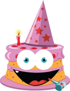 Funny Cake - Girly Version Stock Illustration