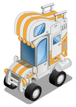 Funny camper. Stock Illustration
