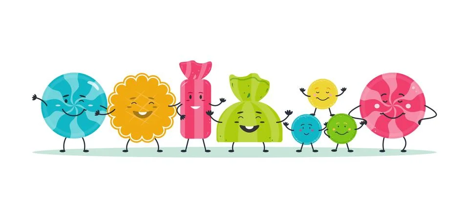 Funny candy Stock Illustration