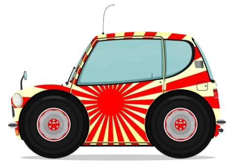 Funny car Stock Illustration