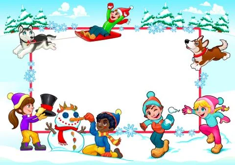 Funny card with empty space for text Stock Illustration