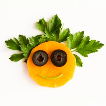 Funny carrot. Stock Photos