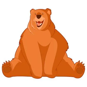 Funny cartoon bear Stock Illustration