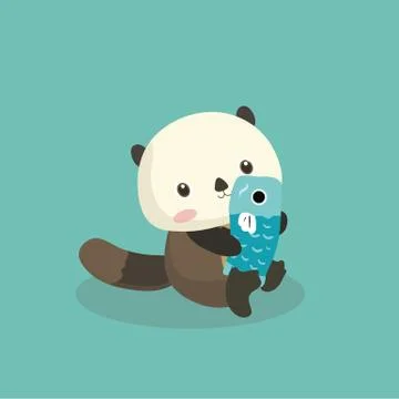 Funny cartoon beaver. Stock Illustration