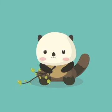 Funny cartoon beaver. Stock Illustration