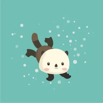 Funny cartoon beaver. Stock Illustration