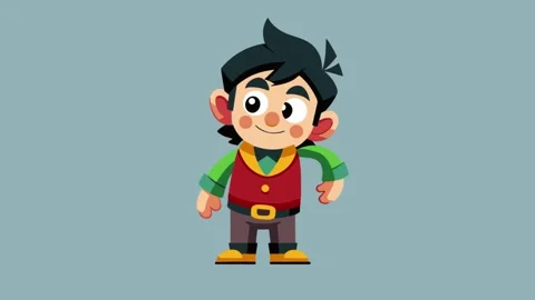 Funny Cartoon Boy Dancing Animation Stock Footage 340359088