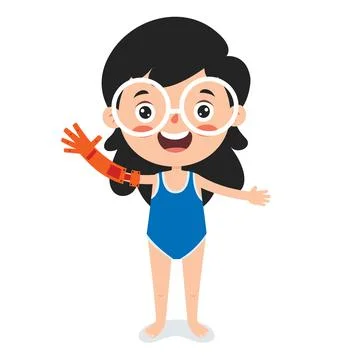 Funny Cartoon Character Using Prosthesis Stockillustratie