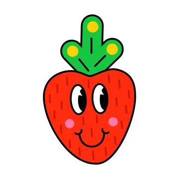 Funny cartoon character on white background. Stock Illustration
