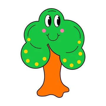 Funny cartoon character on white background. Stock Illustration