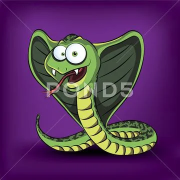 Funny cartoon cobra Stock Illustration