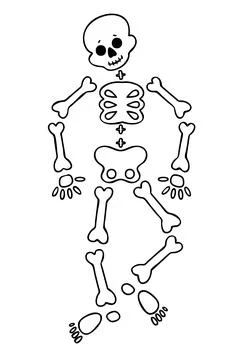 Funny cartoon dancing skeleton. Cute graphics for Halloween. Stock Illustration